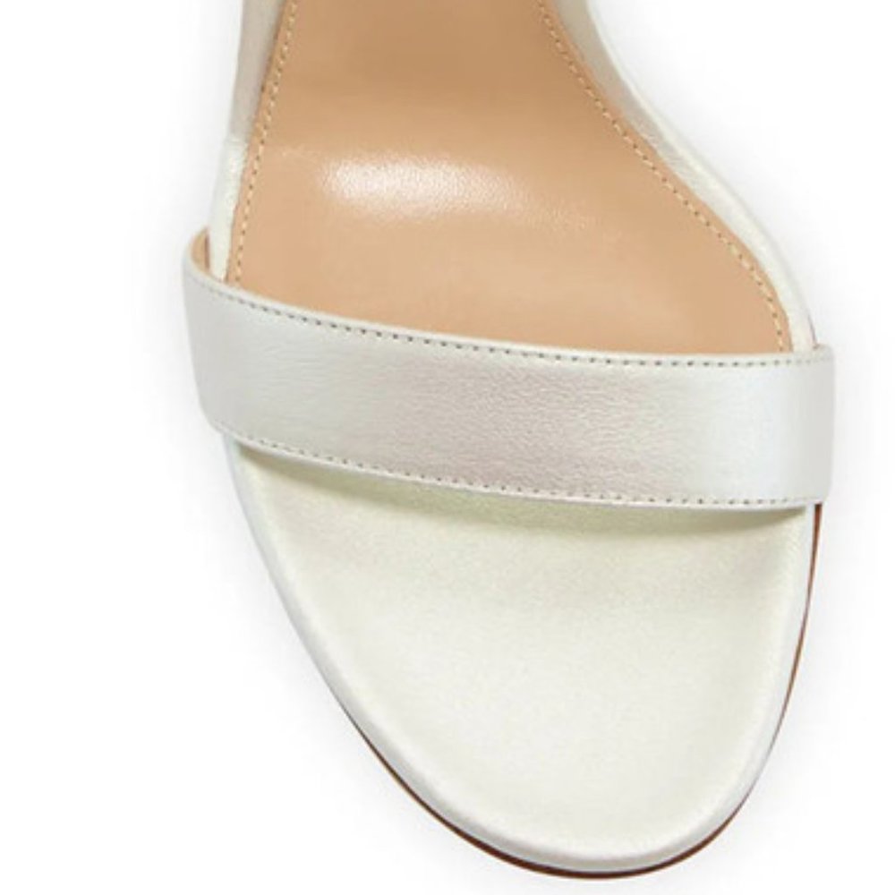Gianvito Rossi Portofino Sandals Pearl White 38 - Picture 12 of 13